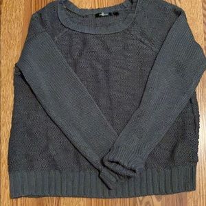 Gray knit sweater
